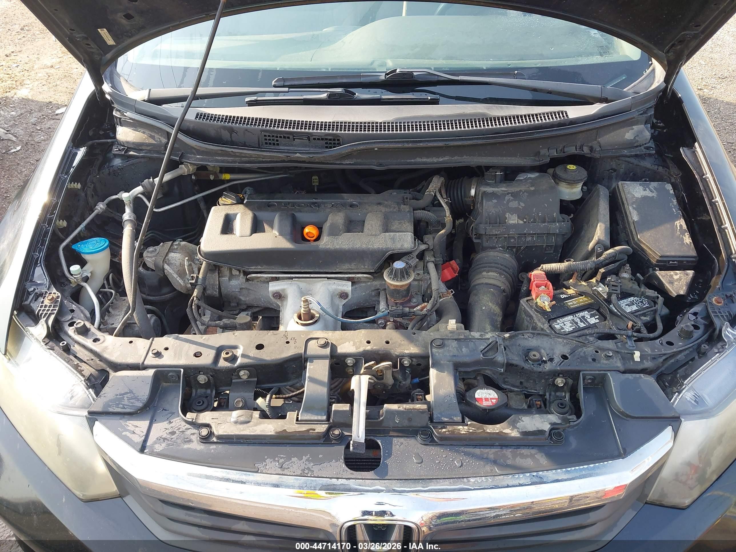 2012 Honda Civic Lx Black vin: 19XFB2F58CE013464