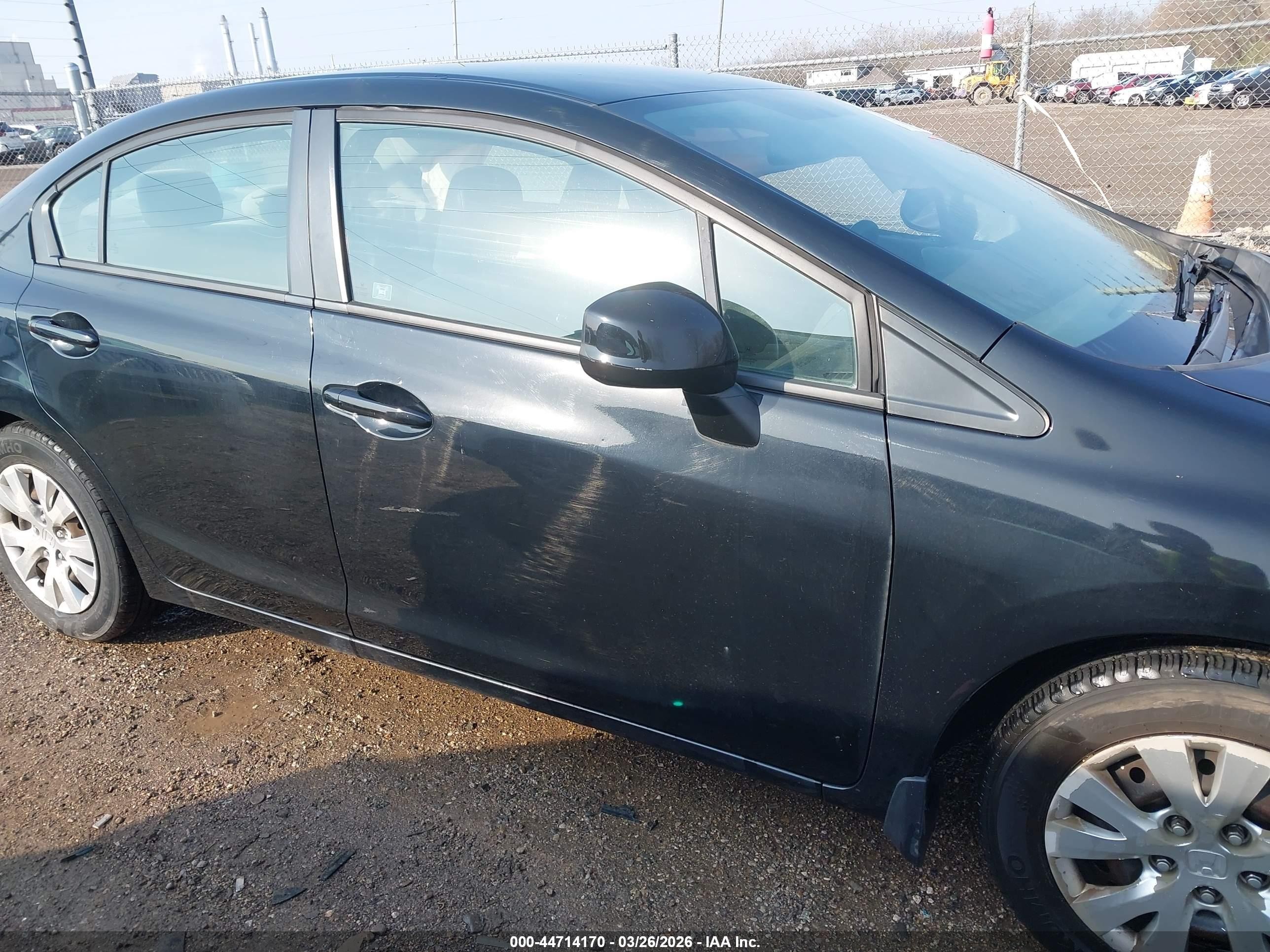 2012 Honda Civic Lx Black vin: 19XFB2F58CE013464