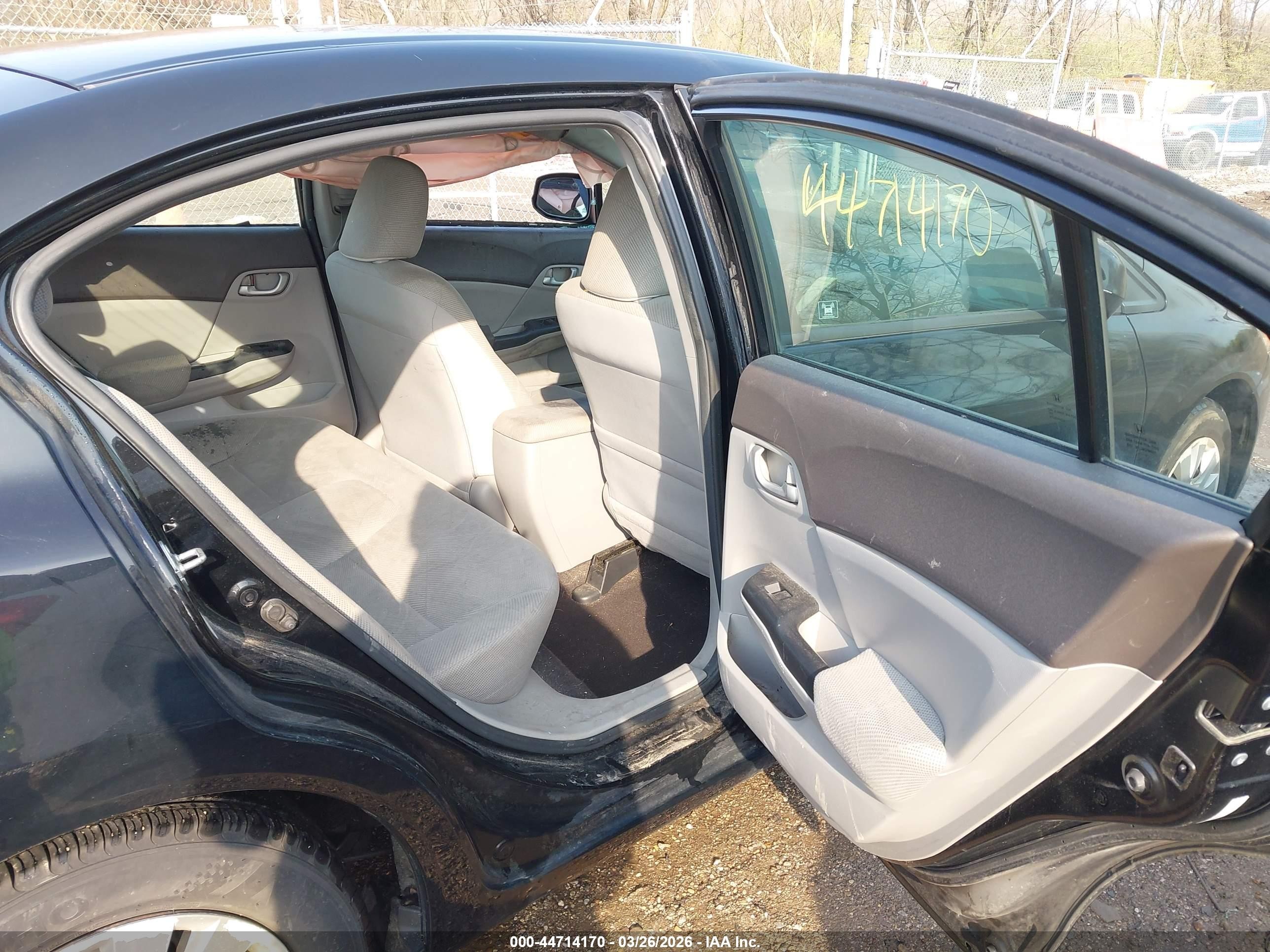 2012 Honda Civic Lx Black vin: 19XFB2F58CE013464