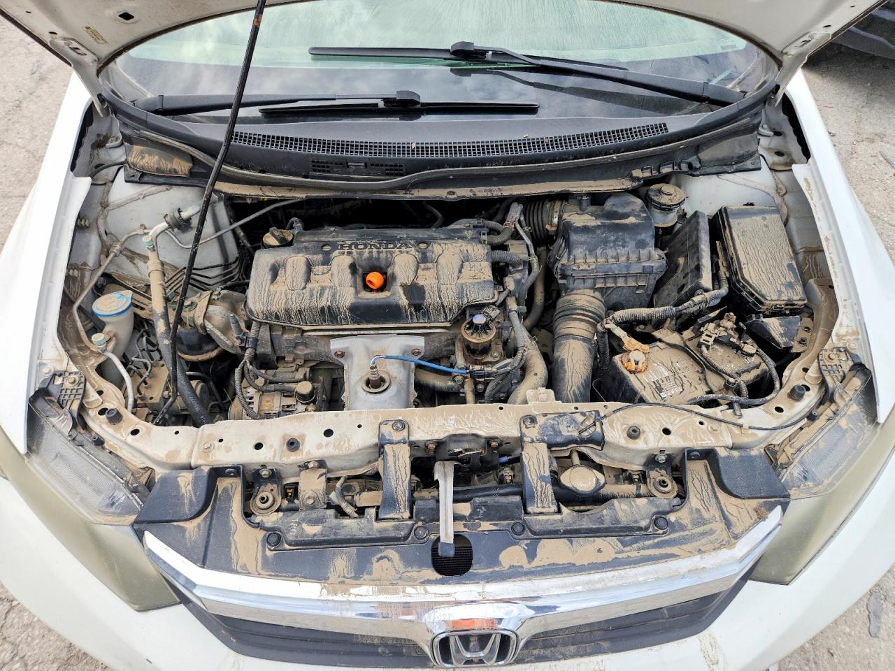 2012 Honda Civic Lx White vin: 19XFB2F58CE013612