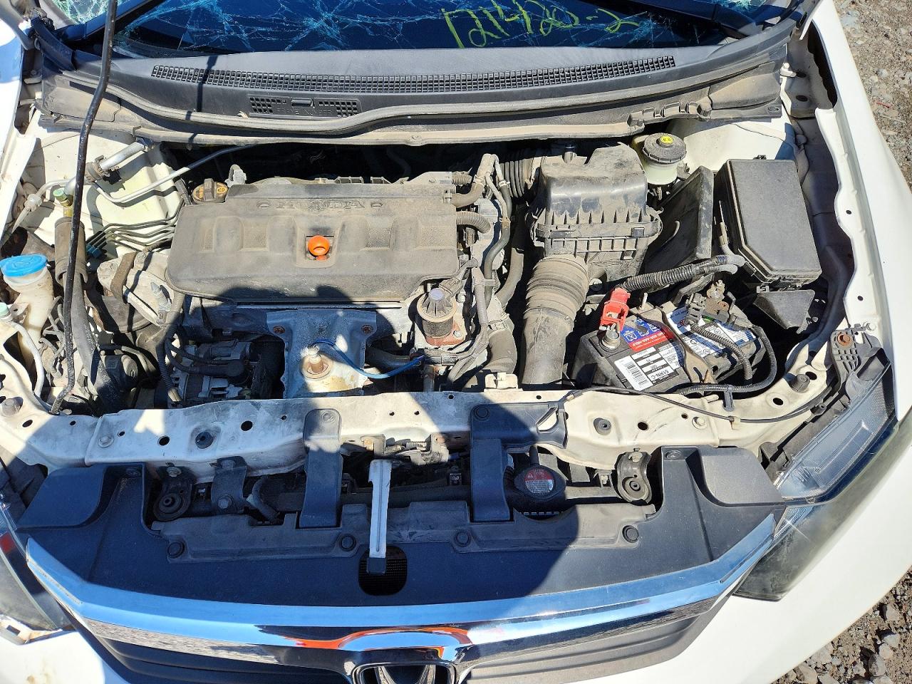 2012 Honda Civic Lx White vin: 19XFB2F58CE027199
