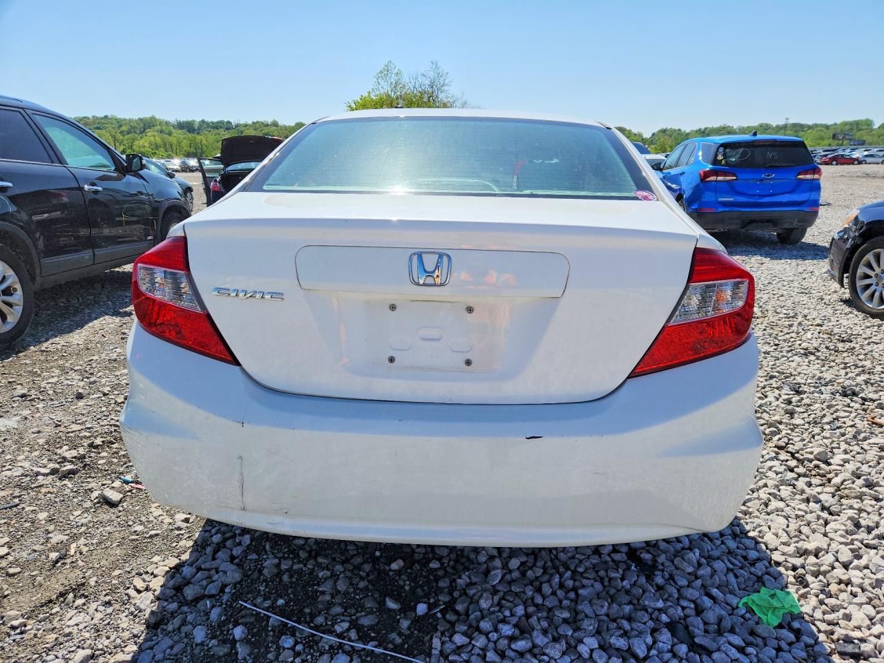 2012 Honda Civic Lx White vin: 19XFB2F58CE027199