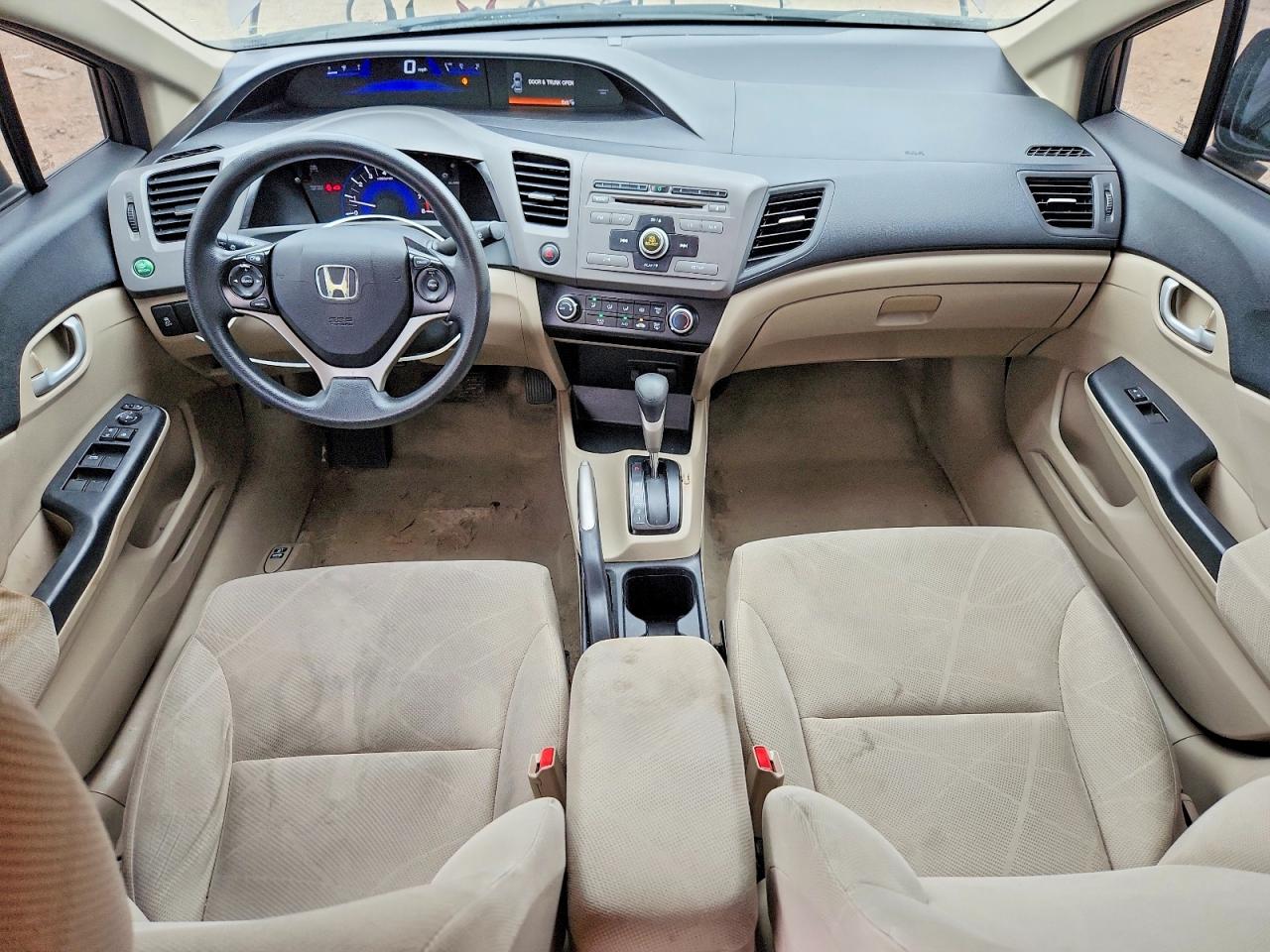 2012 Honda Civic Lx Gray vin: 19XFB2F58CE041829