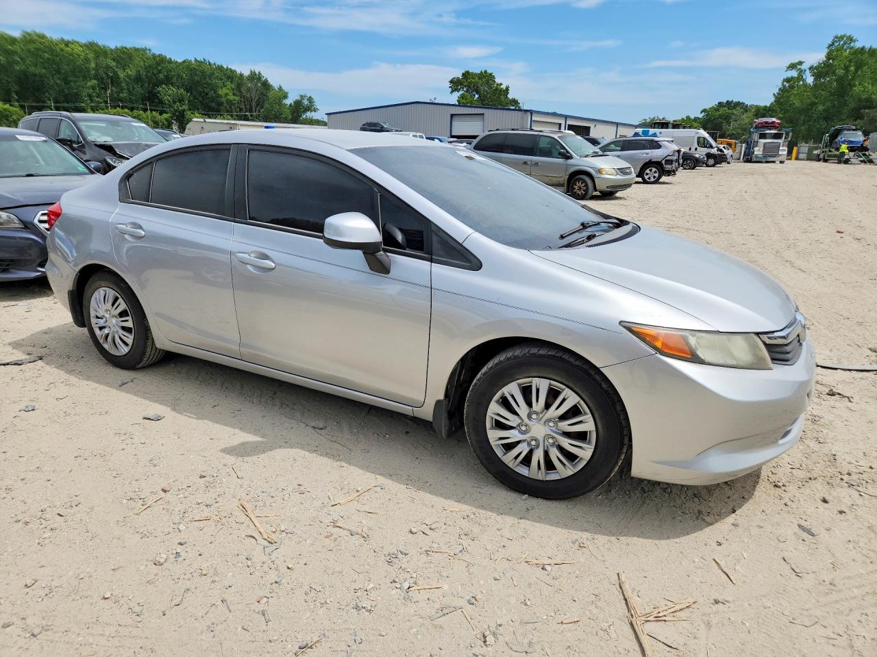 2012 Honda Civic Lx Silver vin: 19XFB2F58CE042656