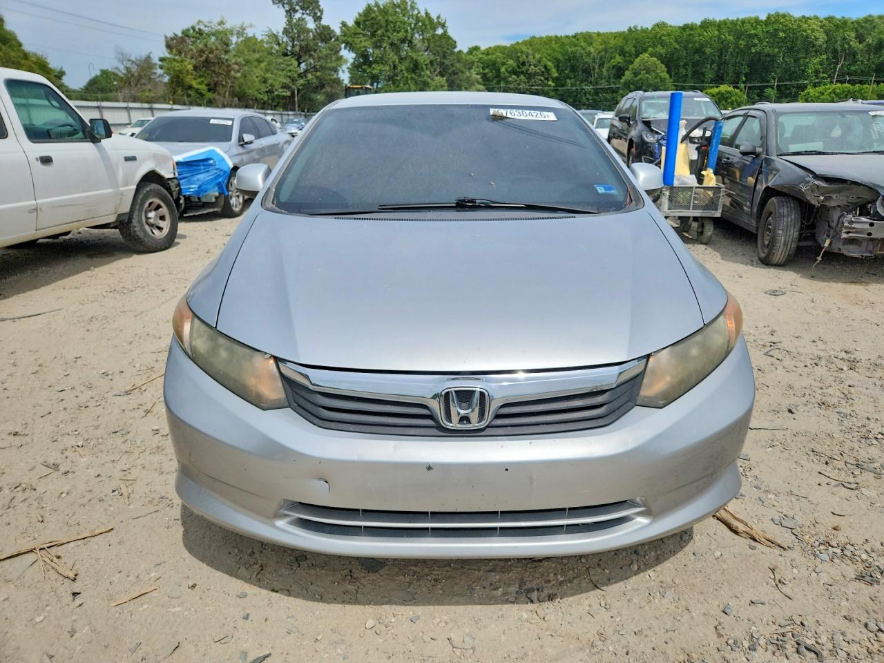 2012 Honda Civic Lx Silver vin: 19XFB2F58CE042656