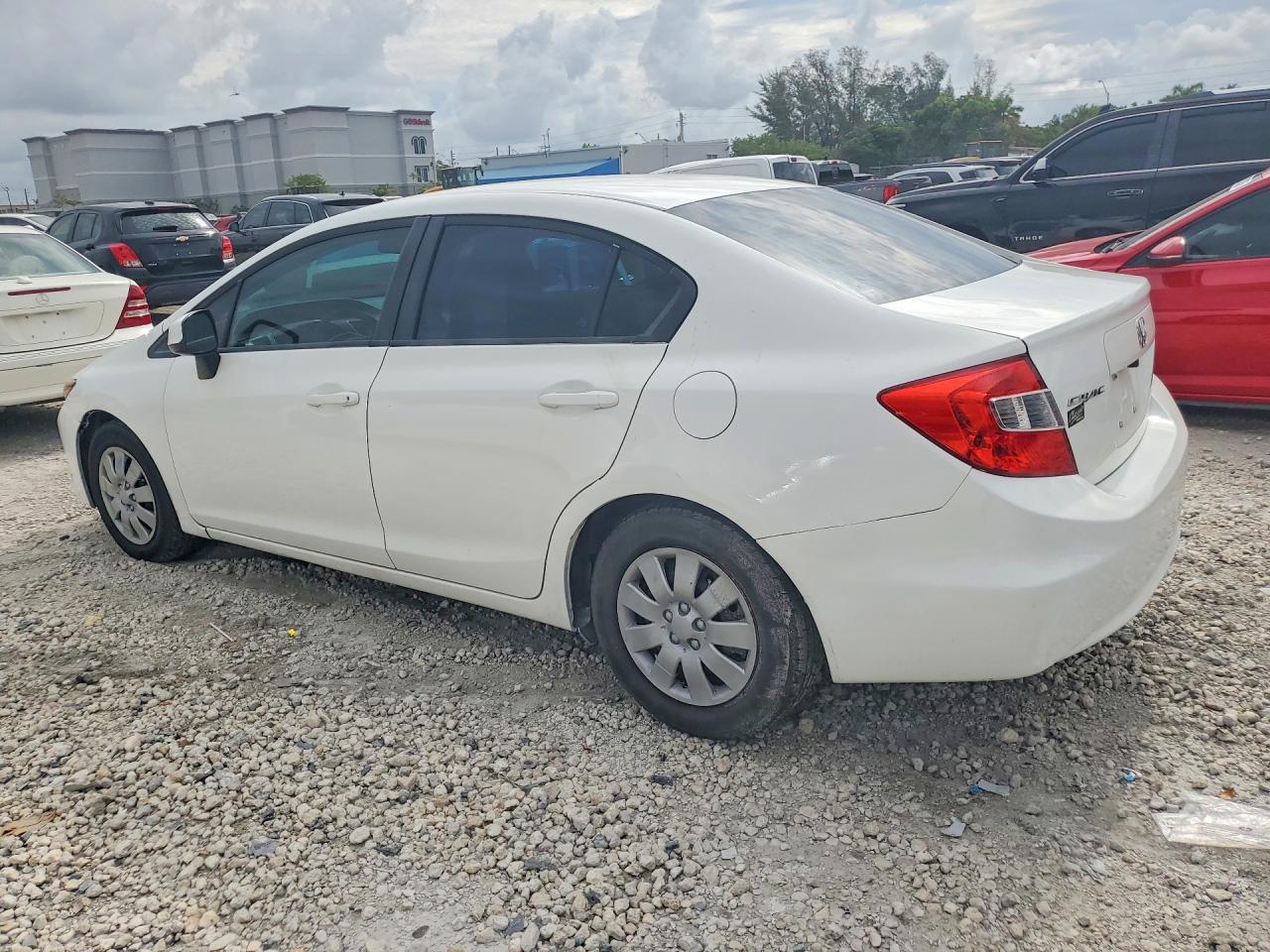 2012 Honda Civic Lx Белый vin: 19XFB2F58CE054628