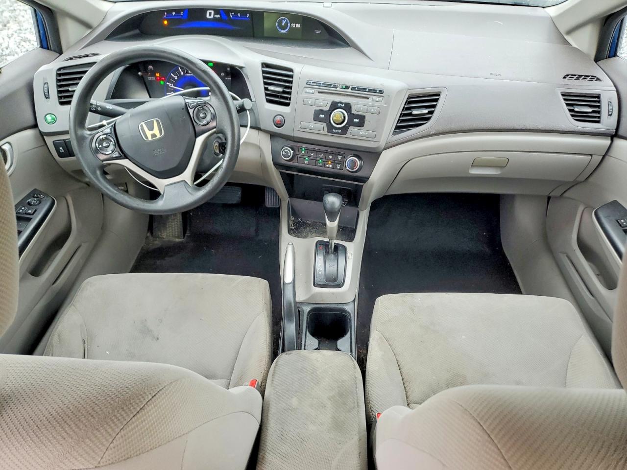 2012 Honda Civic Lx Blue vin: 19XFB2F58CE062924