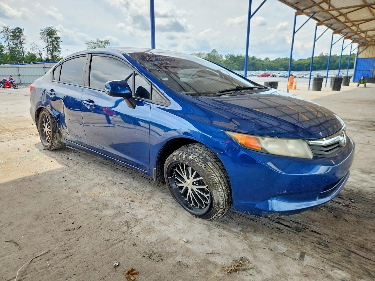 2012 Honda Civic Lx Blue vin: 19XFB2F58CE062938