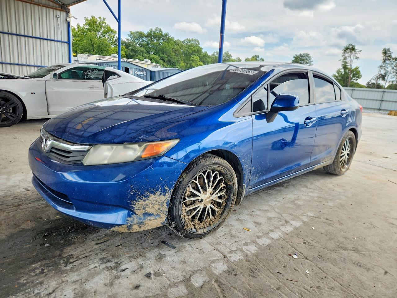 2012 Honda Civic Lx Blue vin: 19XFB2F58CE062938