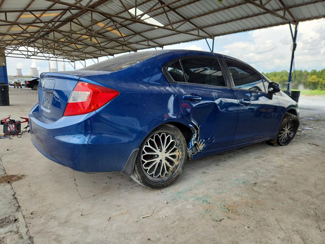 2012 Honda Civic Lx Blue vin: 19XFB2F58CE062938