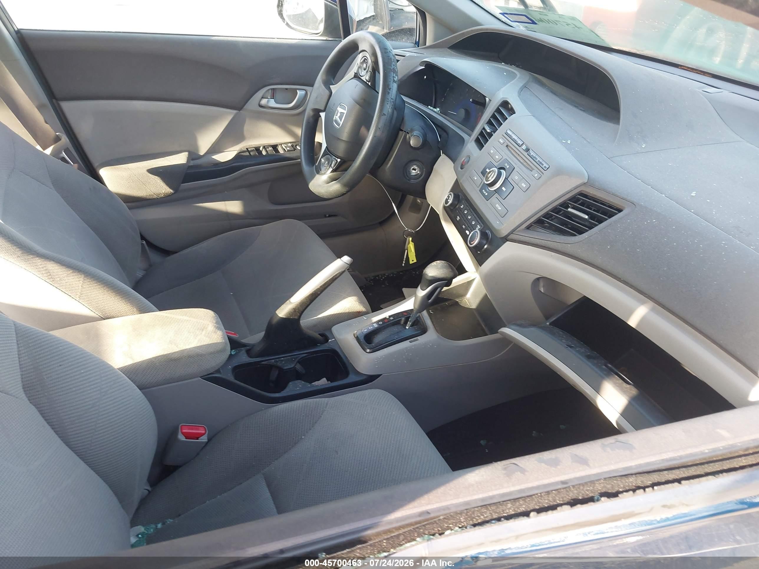 2012 Honda Civic Lx Blue vin: 19XFB2F58CE065189