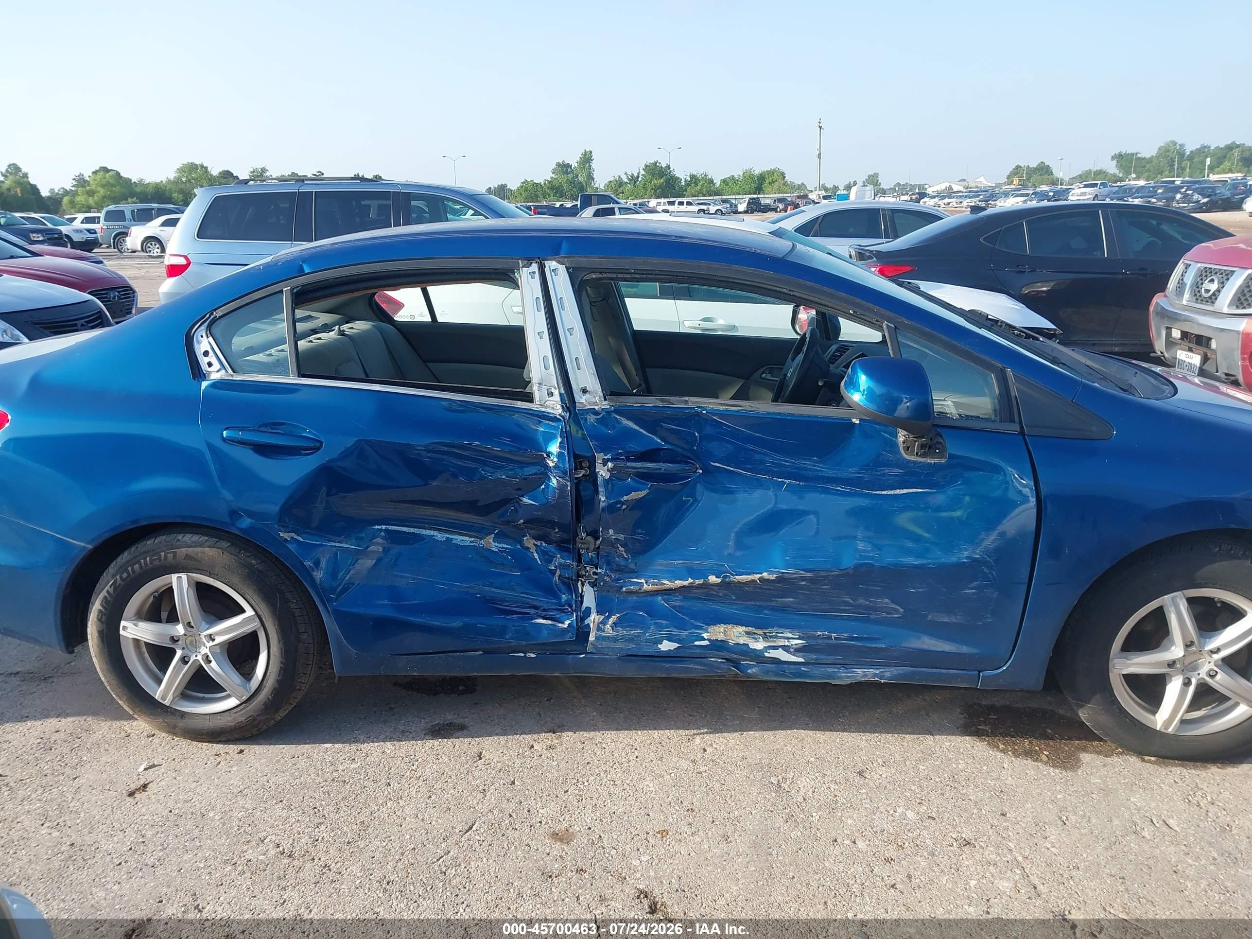 2012 Honda Civic Lx Blue vin: 19XFB2F58CE065189