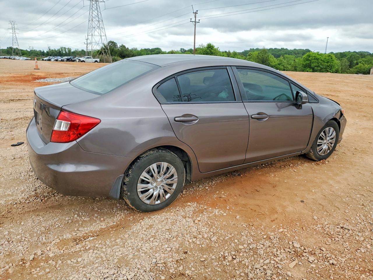 2012 Honda Civic Lx Gray vin: 19XFB2F58CE065211