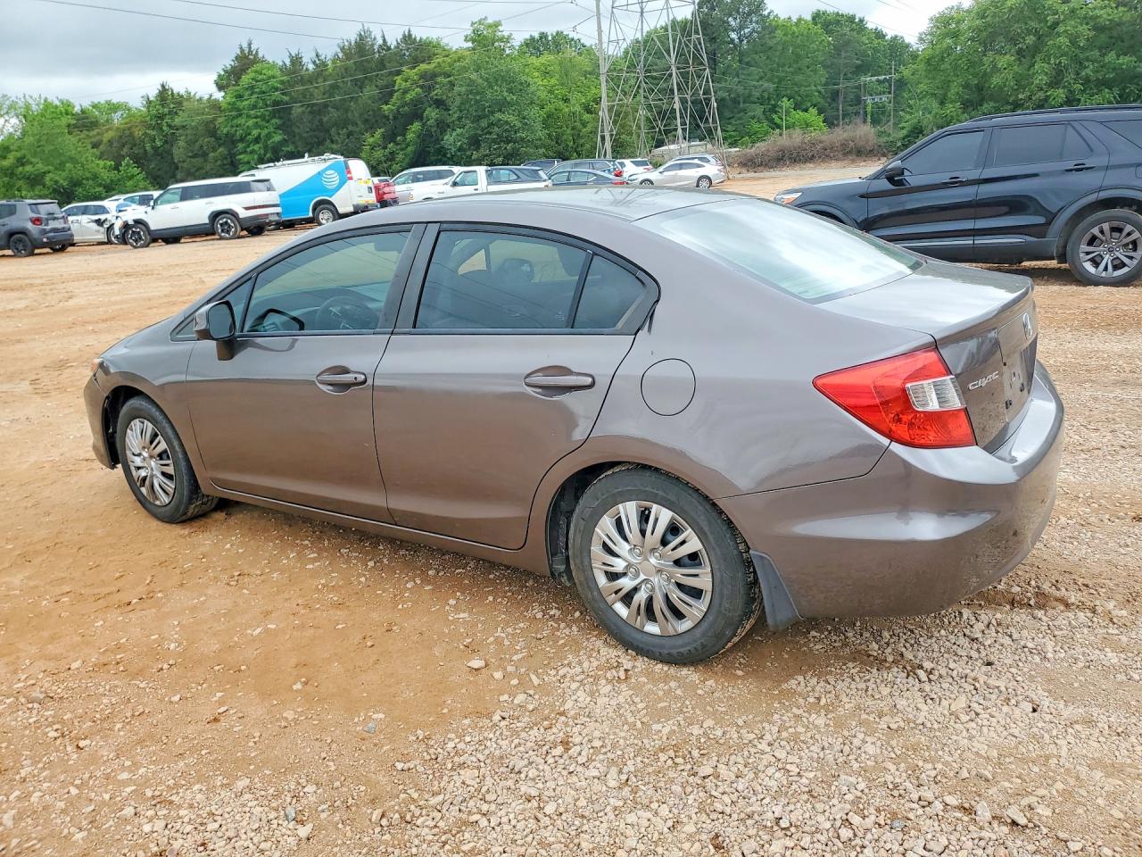 2012 Honda Civic Lx Gray vin: 19XFB2F58CE065211