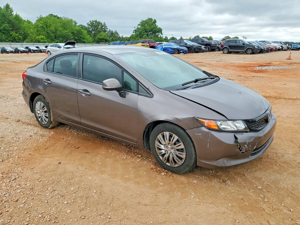 2012 Honda Civic Lx Gray vin: 19XFB2F58CE065211