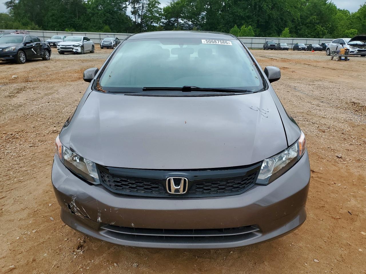 2012 Honda Civic Lx Gray vin: 19XFB2F58CE065211