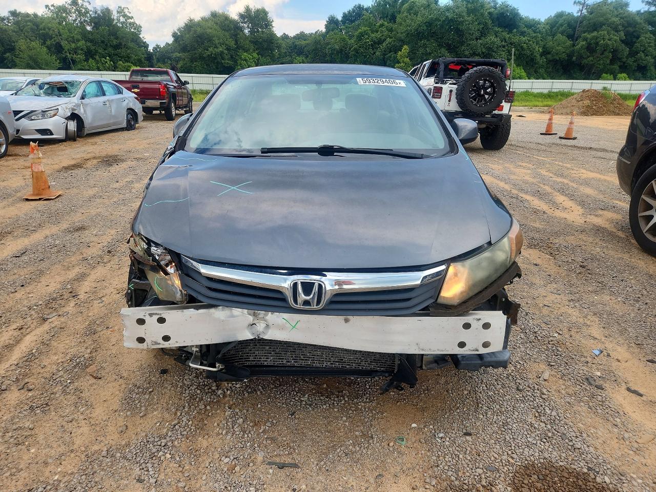 2012 Honda Civic Lx Gray vin: 19XFB2F58CE072272