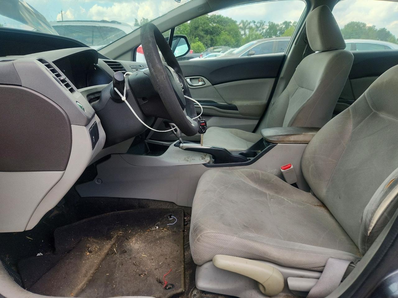 2012 Honda Civic Lx Gray vin: 19XFB2F58CE072272