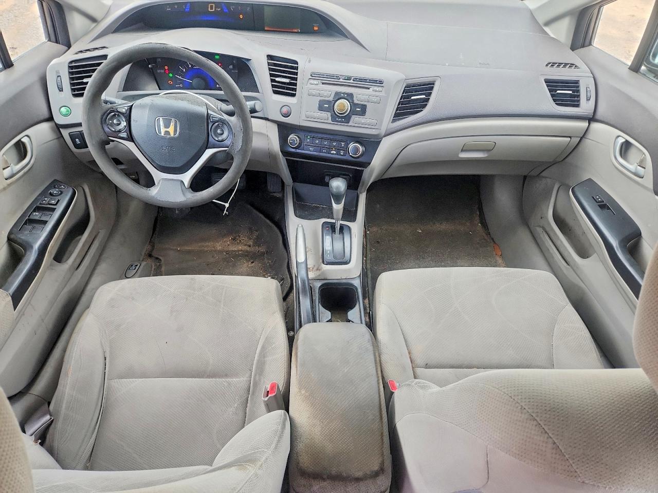 2012 Honda Civic Lx Gray vin: 19XFB2F58CE072272