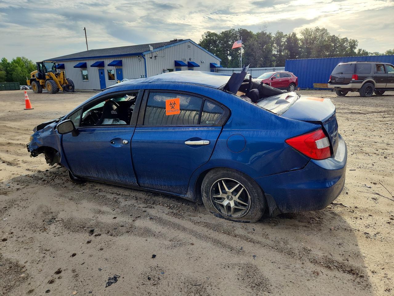 2012 Honda Civic Lx Blue vin: 19XFB2F58CE073437