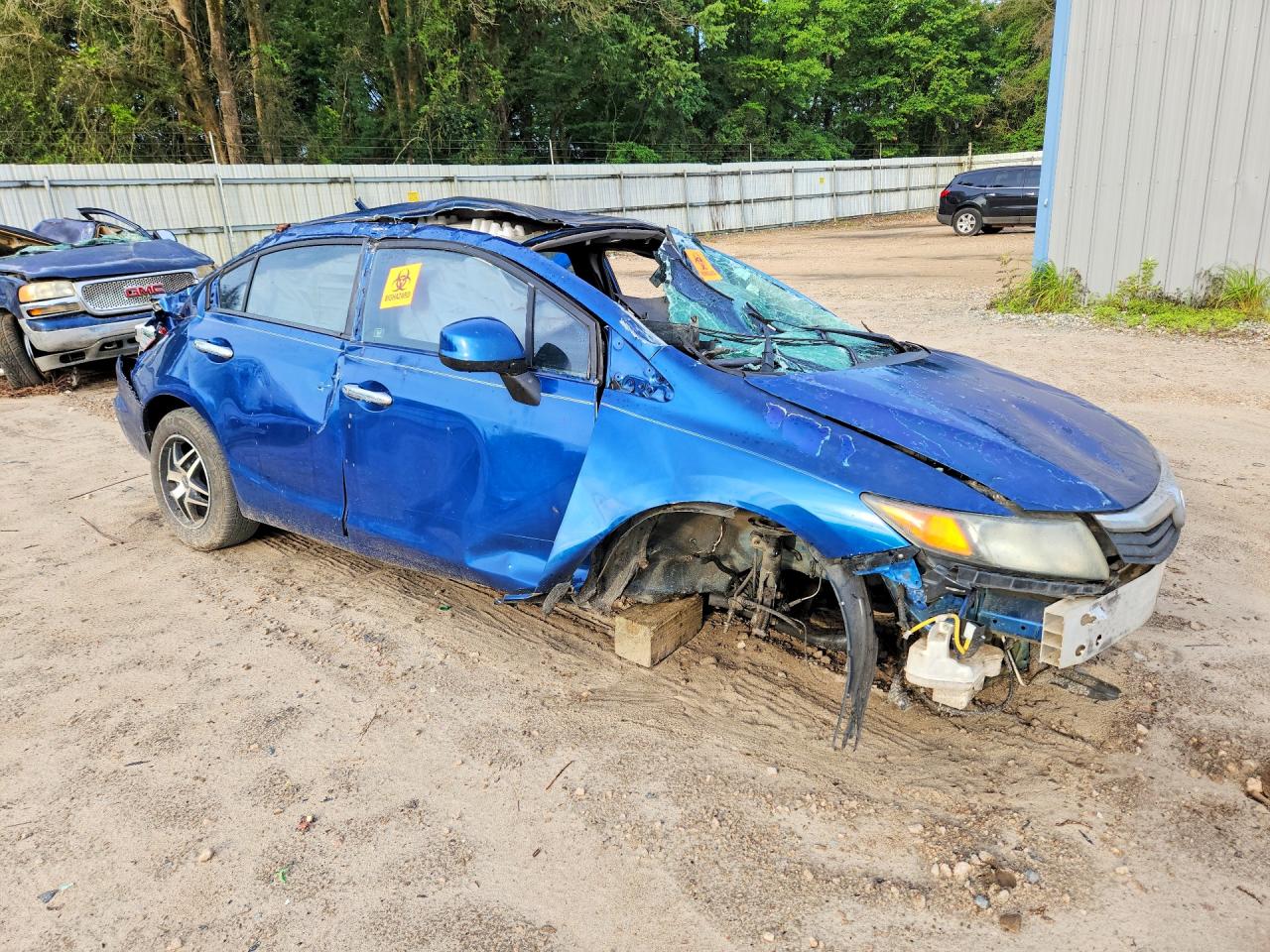 2012 Honda Civic Lx Blue vin: 19XFB2F58CE073437