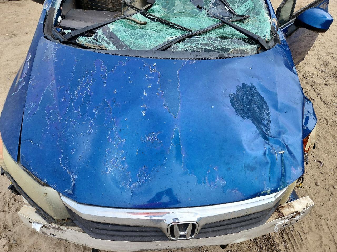 2012 Honda Civic Lx Blue vin: 19XFB2F58CE073437