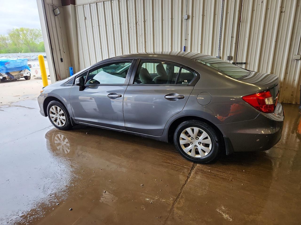 2012 Honda Civic Lx Gray vin: 19XFB2F58CE074667