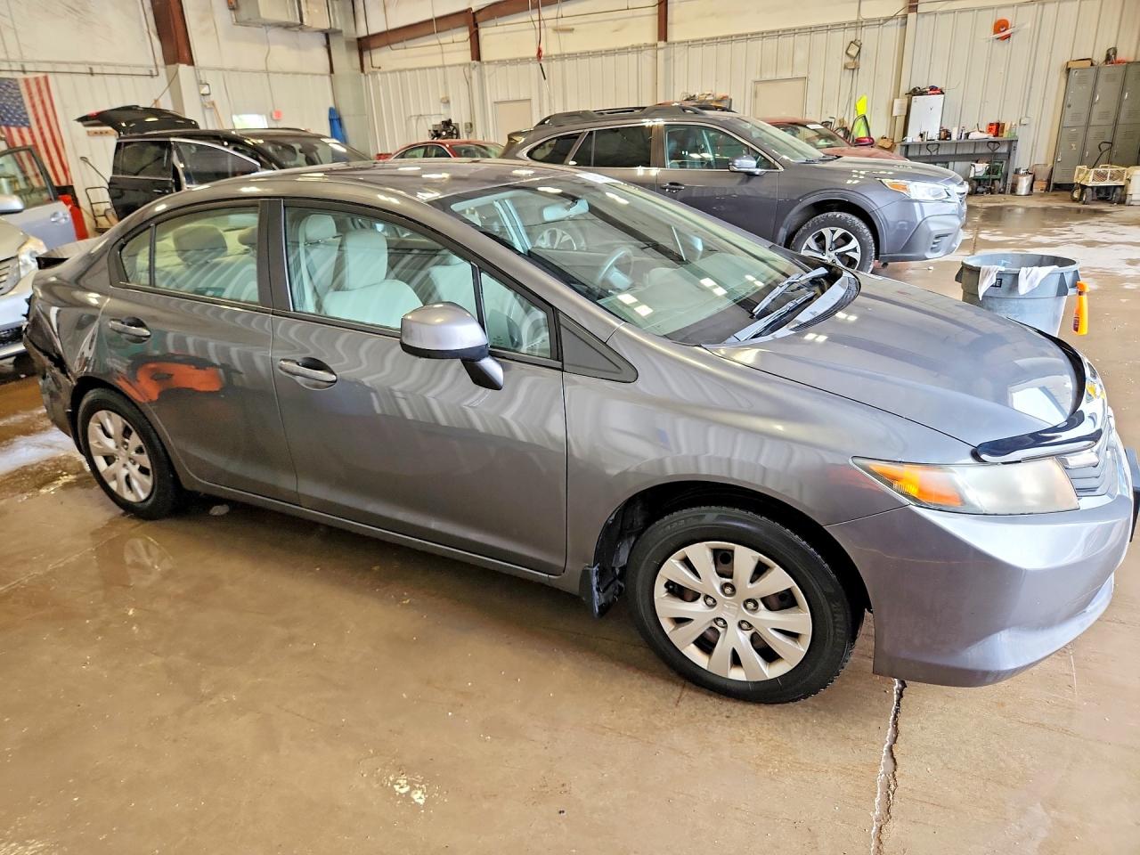 2012 Honda Civic Lx Gray vin: 19XFB2F58CE074667
