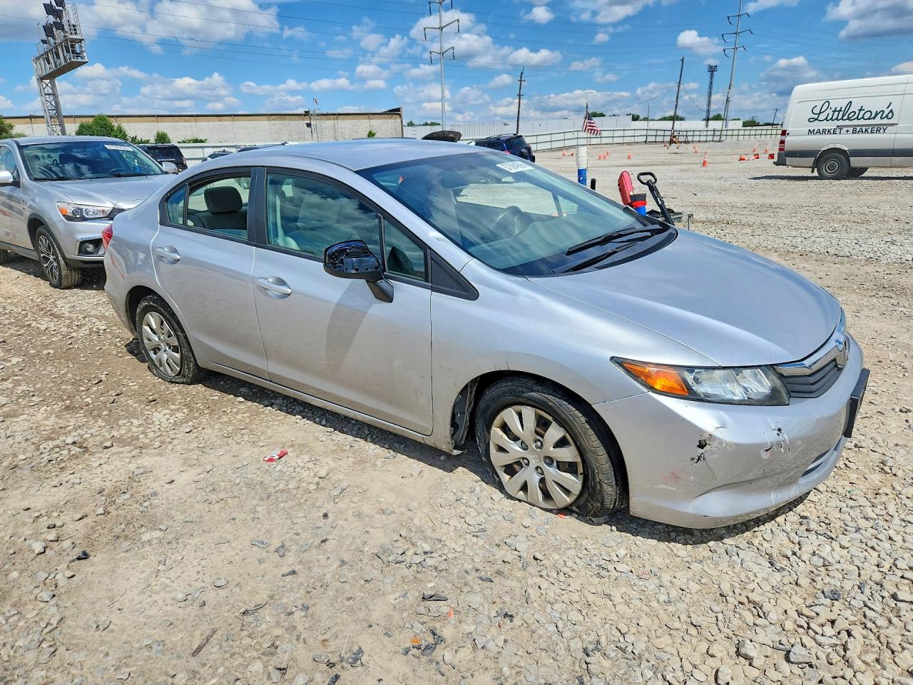 2012 Honda Civic Lx Silver vin: 19XFB2F58CE077942