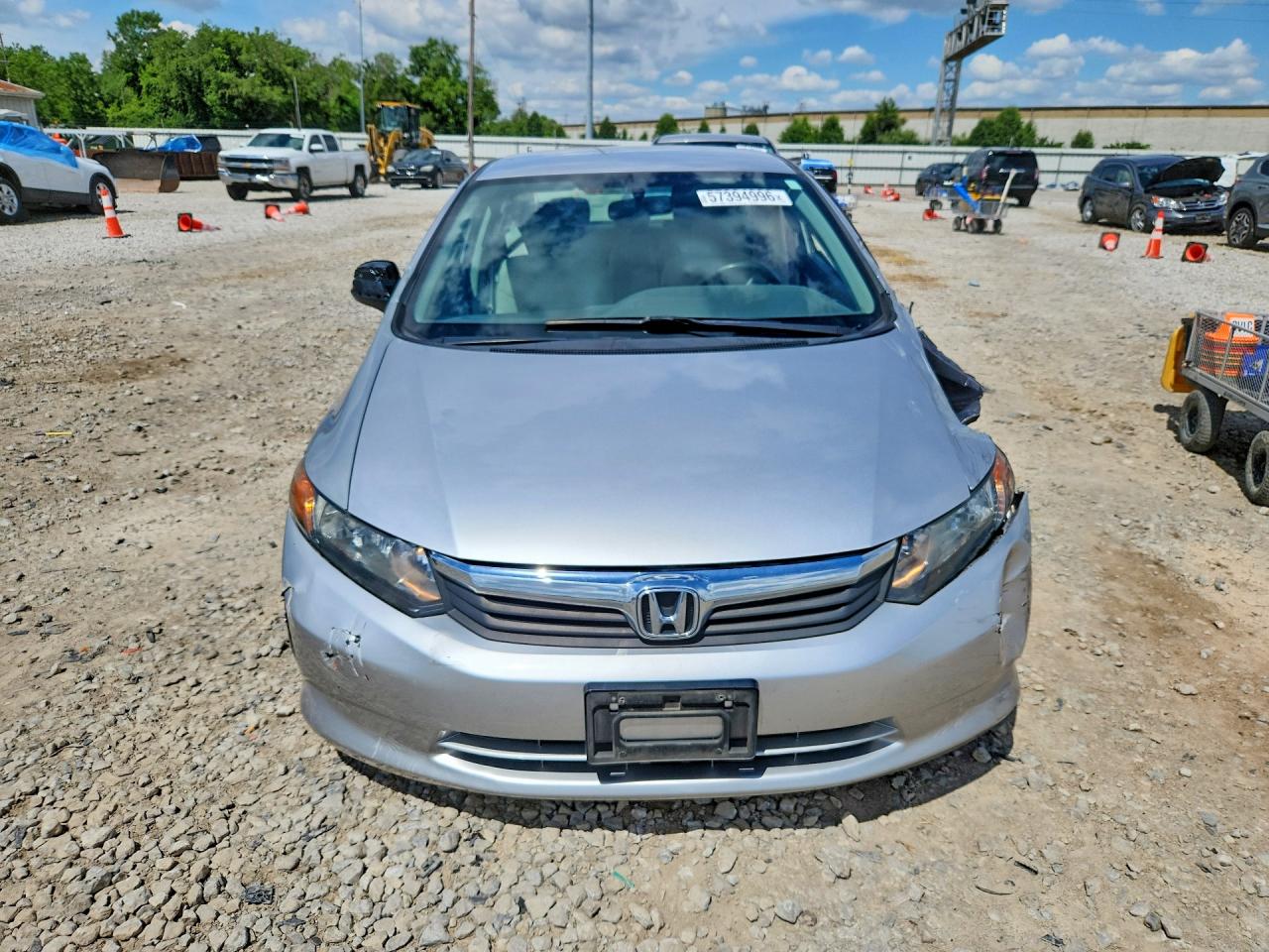 2012 Honda Civic Lx Silver vin: 19XFB2F58CE077942