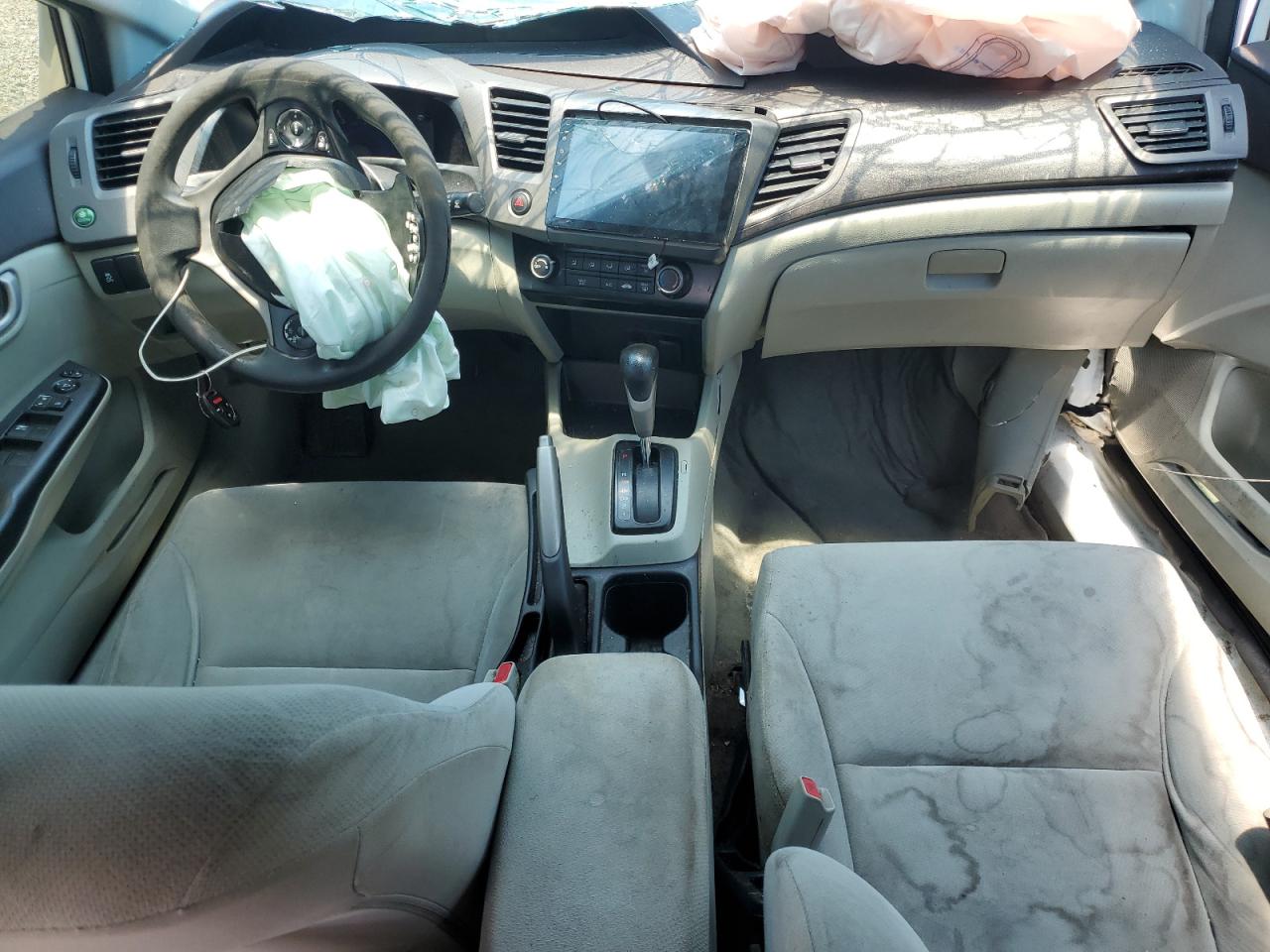 2012 Honda Civic White vin: 19XFB2F58CE082994