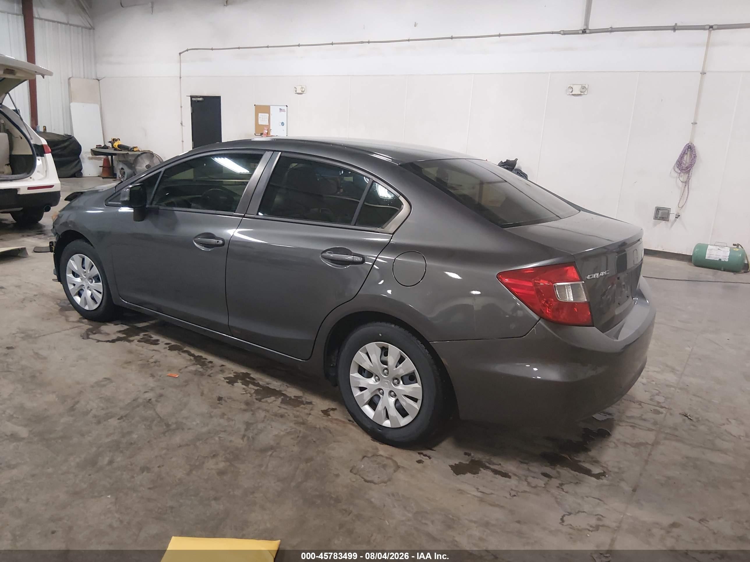 2012 Honda Civic Lx Серый vin: 19XFB2F58CE084261