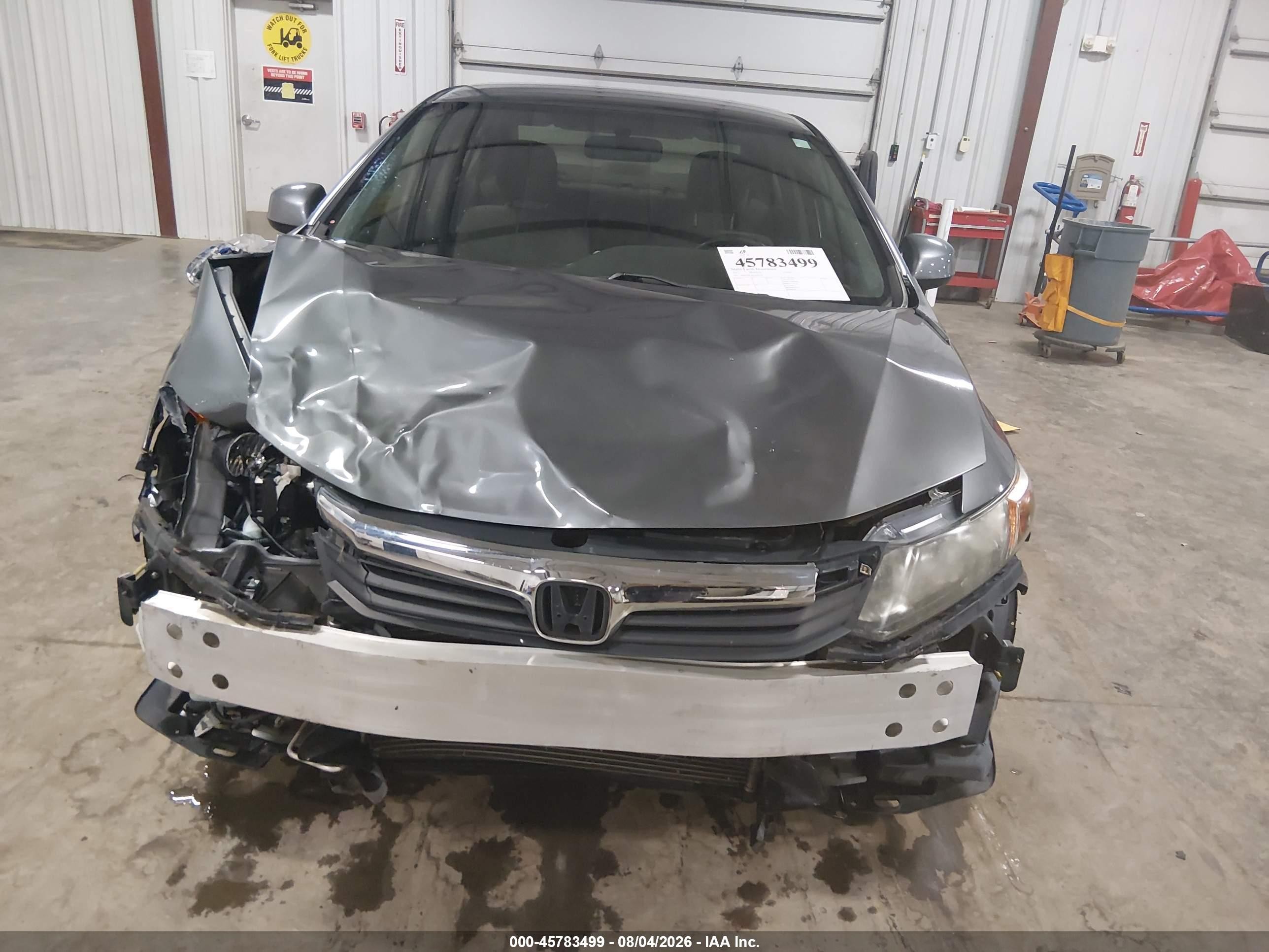 2012 Honda Civic Lx Серый vin: 19XFB2F58CE084261