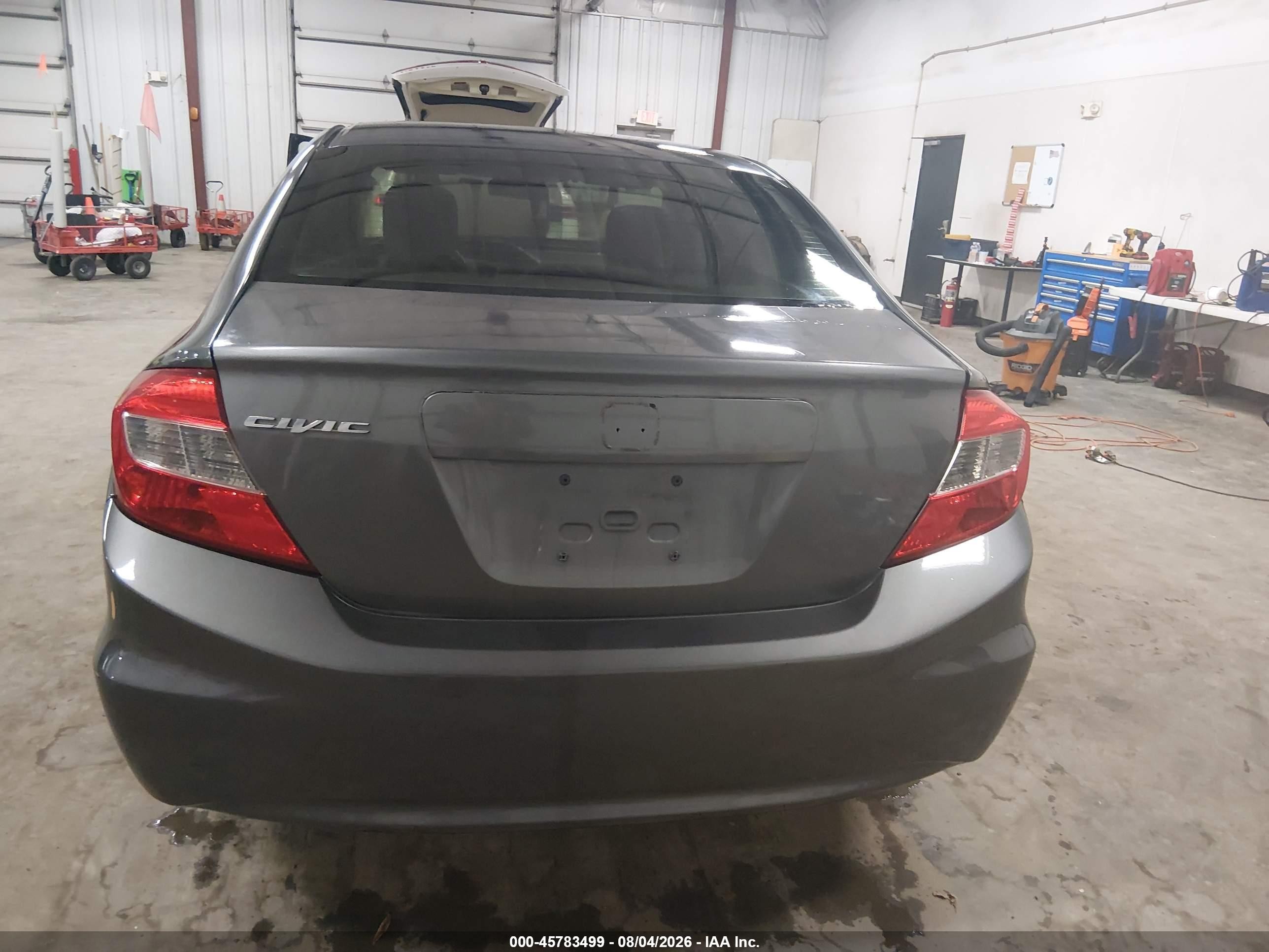 2012 Honda Civic Lx Серый vin: 19XFB2F58CE084261
