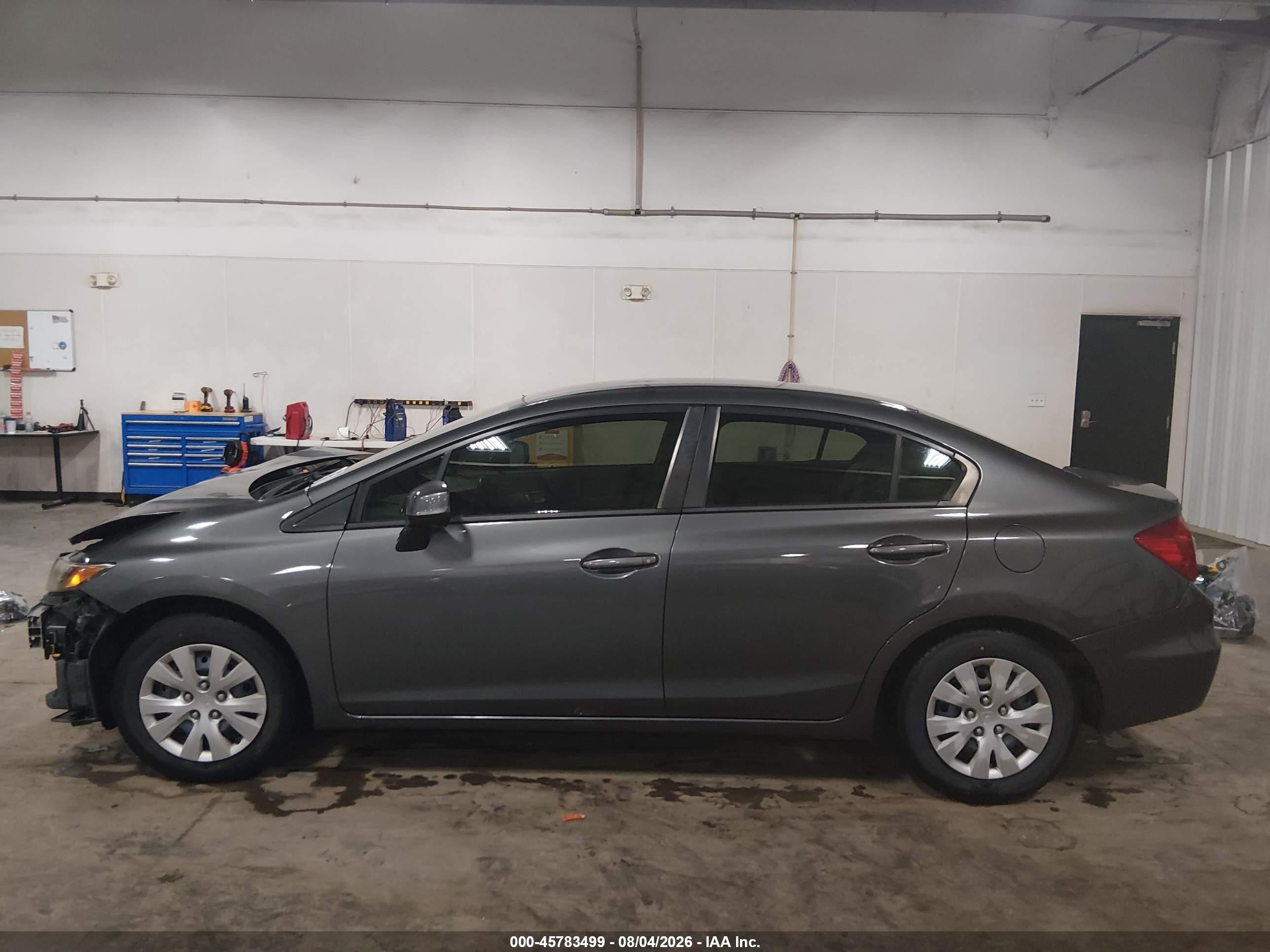 2012 Honda Civic Lx Серый vin: 19XFB2F58CE084261