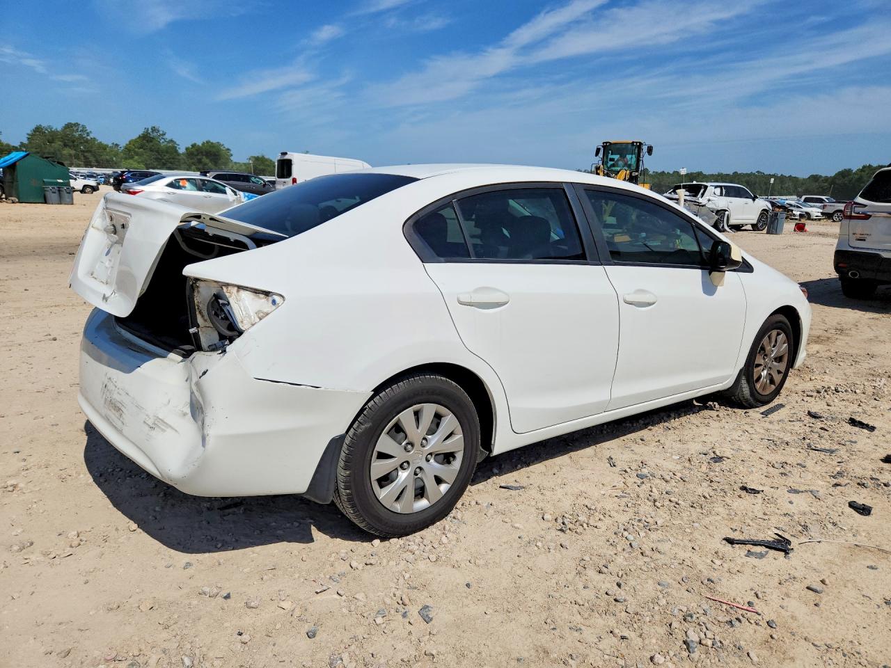 2012 Honda Civic Lx White vin: 19XFB2F58CE086561