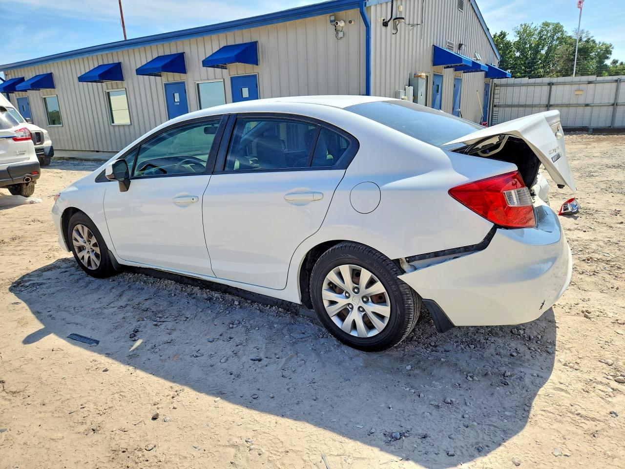 2012 Honda Civic Lx White vin: 19XFB2F58CE086561