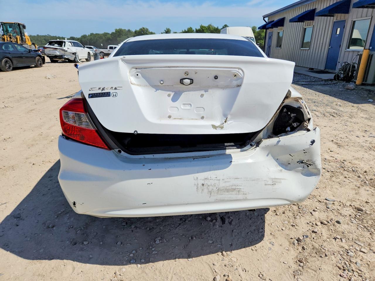 2012 Honda Civic Lx White vin: 19XFB2F58CE086561