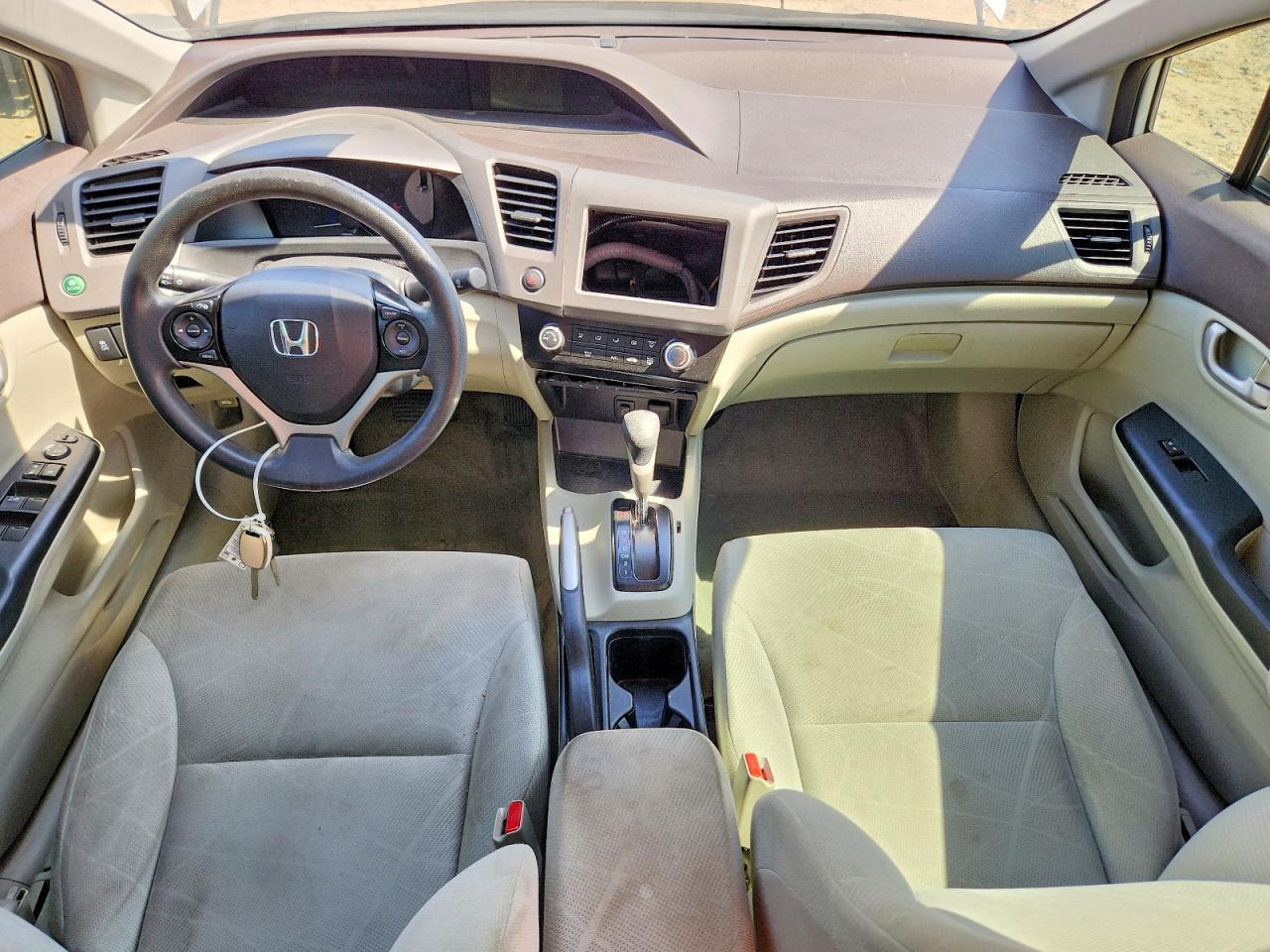 2012 Honda Civic Lx White vin: 19XFB2F58CE086561