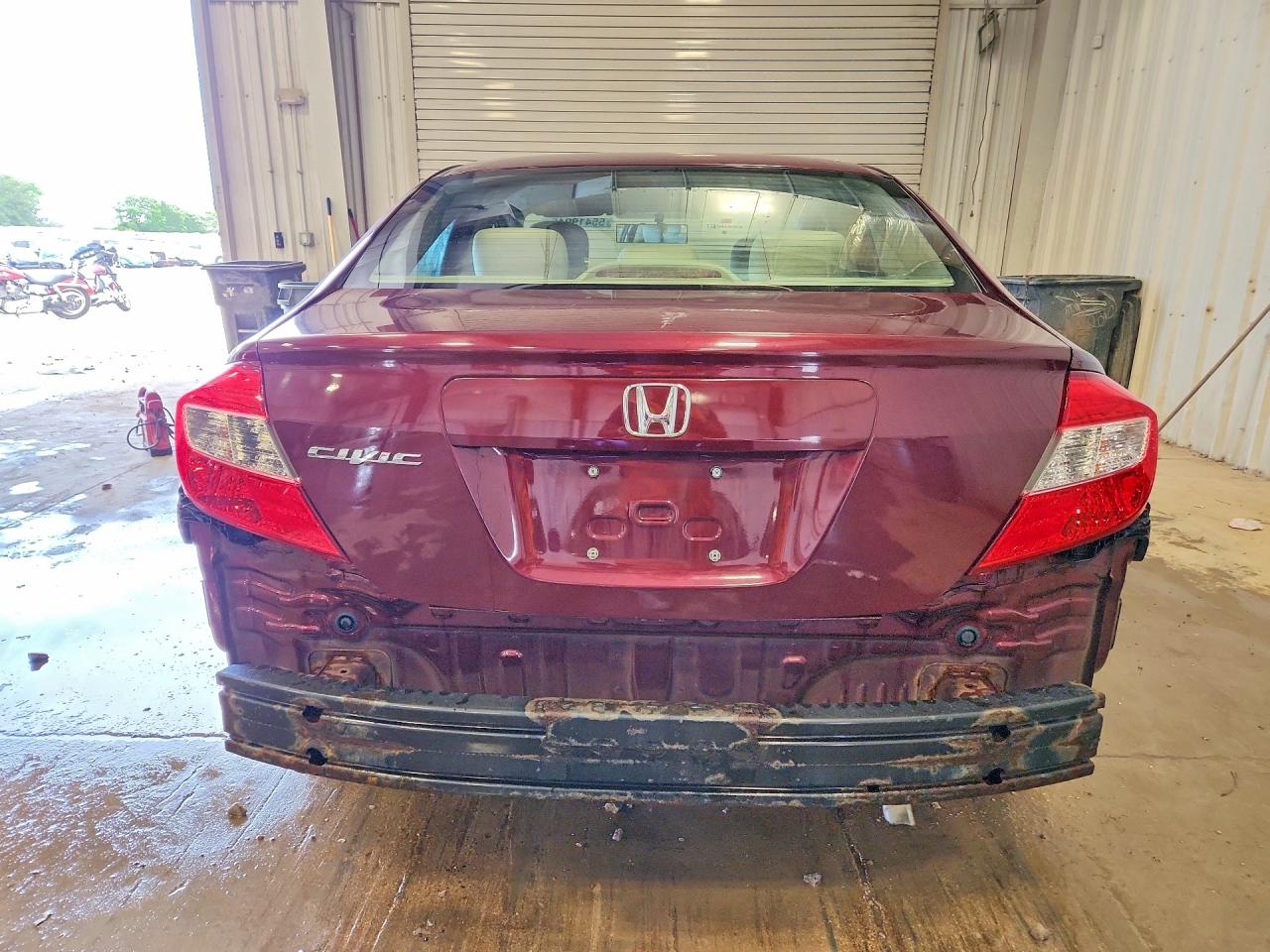2012 Honda Civic Lx Burgundy vin: 19XFB2F58CE089105