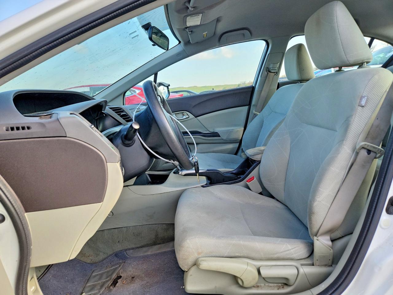 2012 Honda Civic Lx White vin: 19XFB2F58CE103438