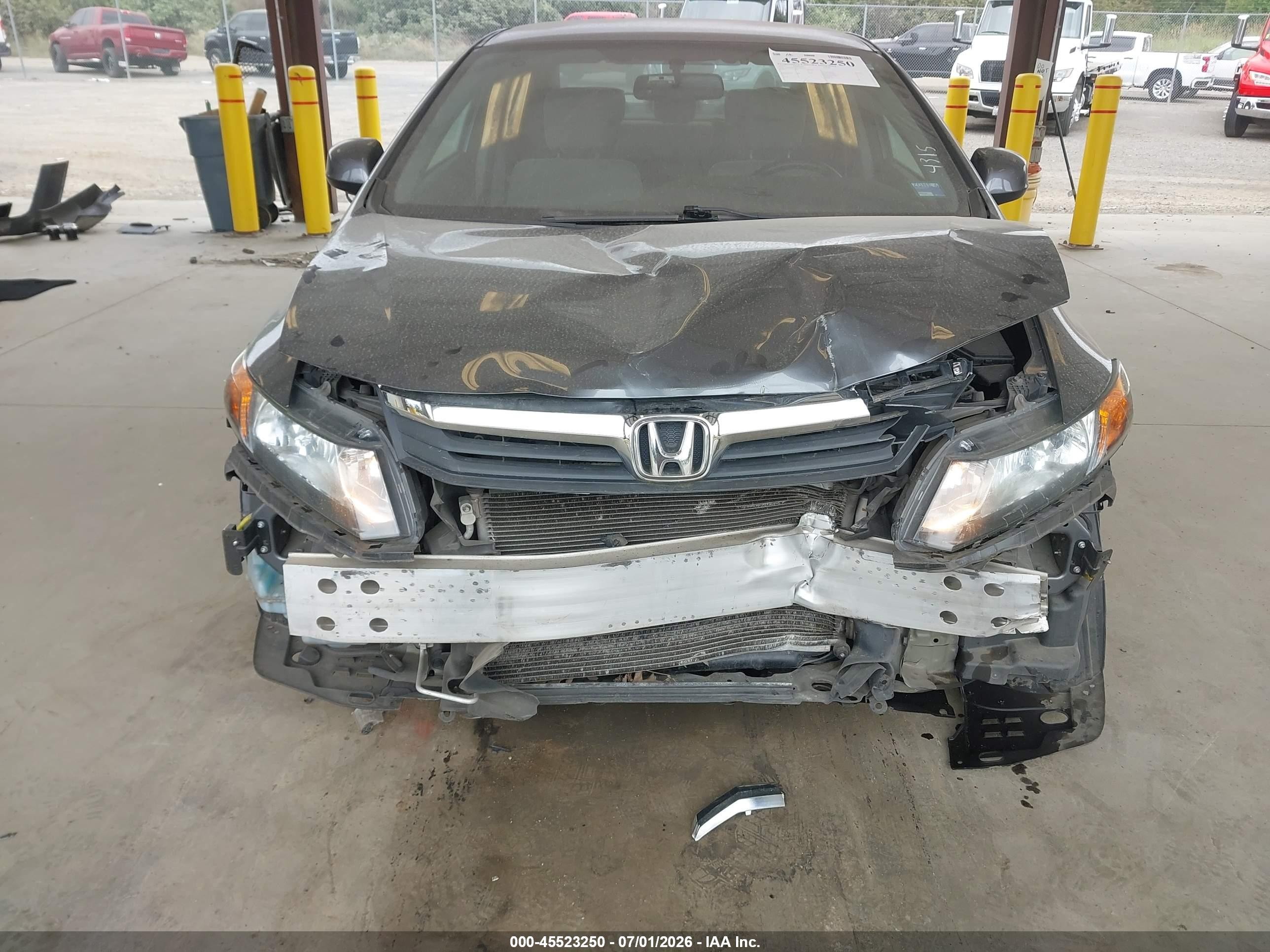 2012 Honda Civic Lx Gray vin: 19XFB2F58CE104315