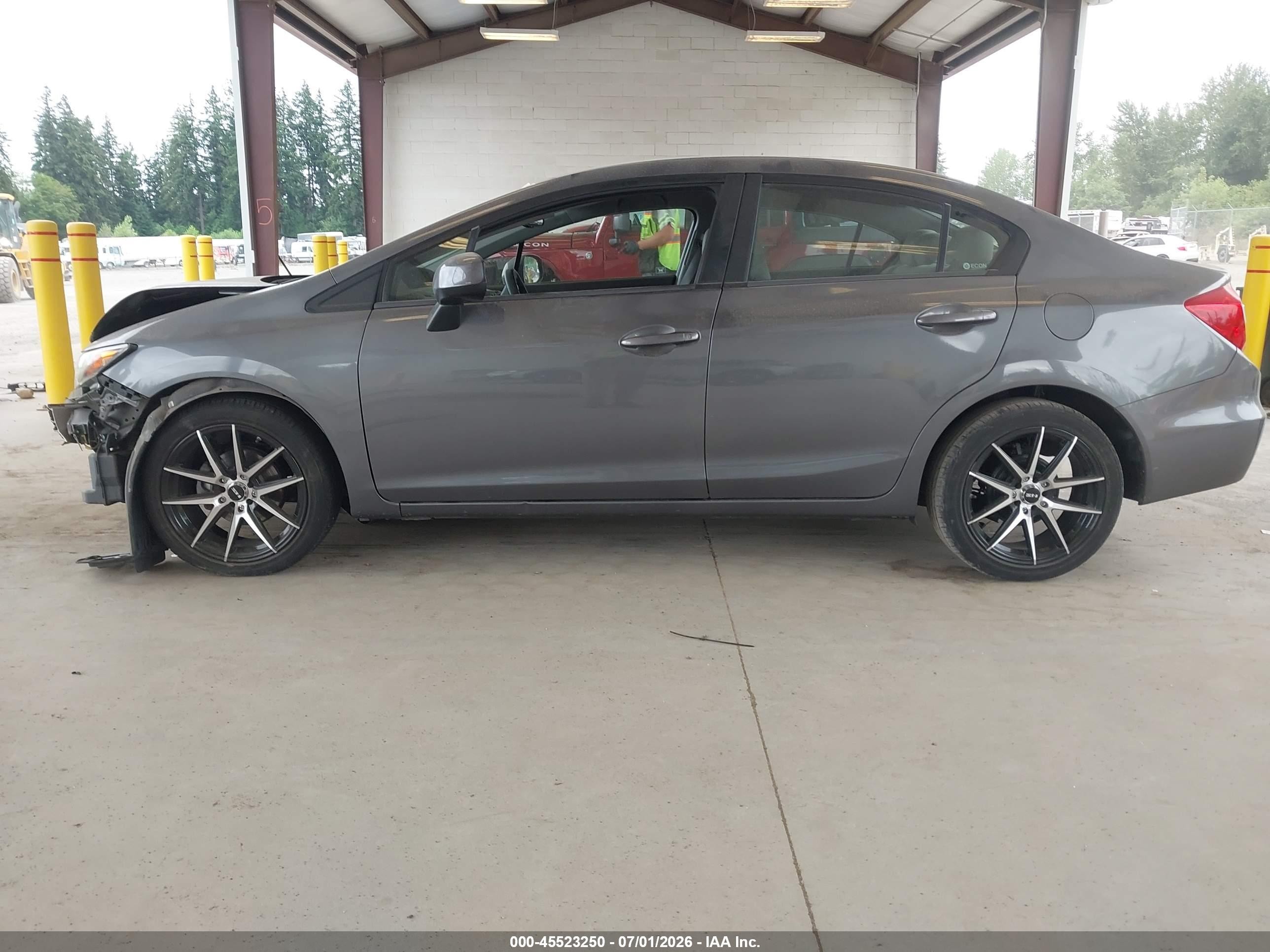 2012 Honda Civic Lx Gray vin: 19XFB2F58CE104315