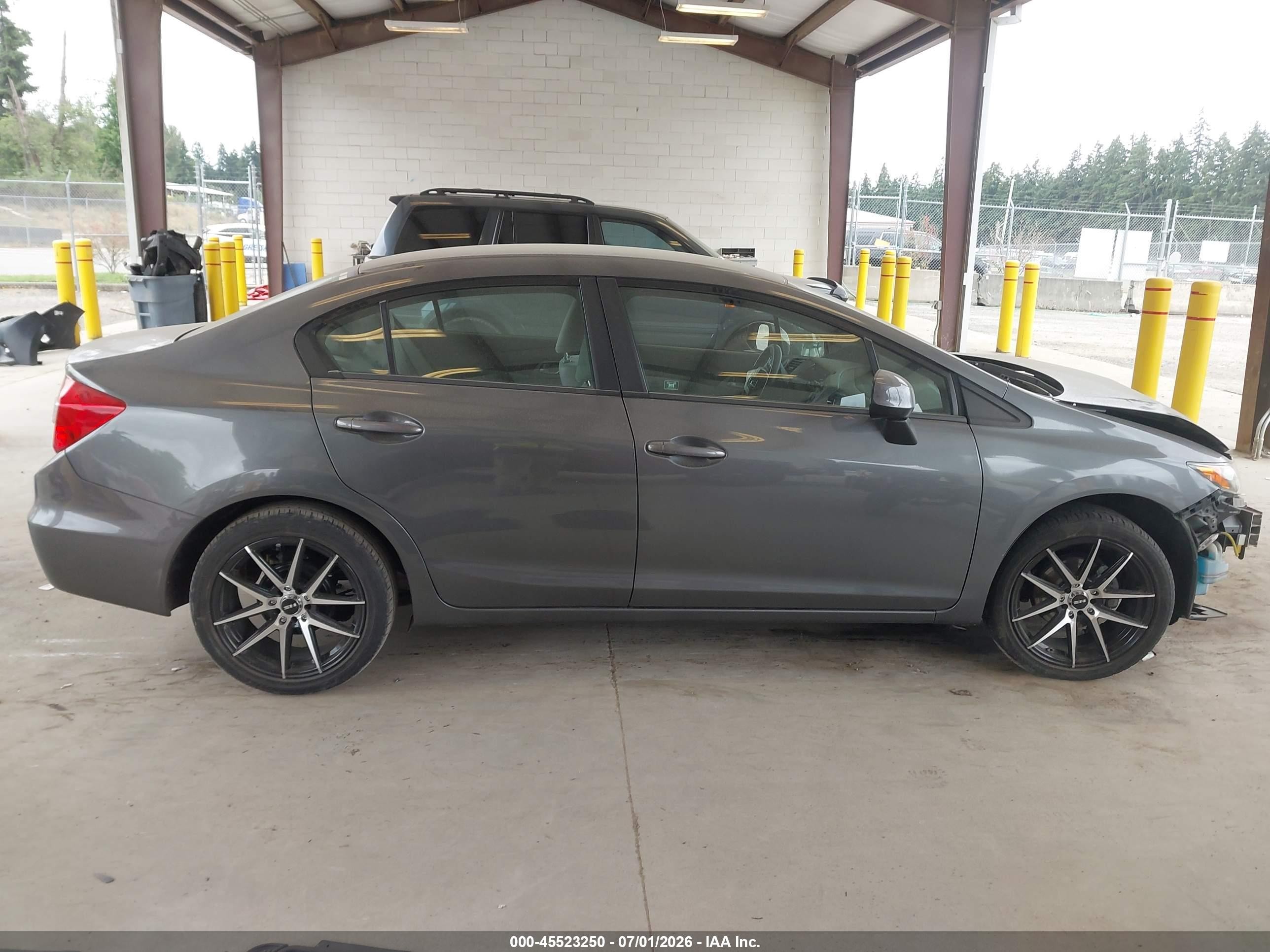 2012 Honda Civic Lx Gray vin: 19XFB2F58CE104315