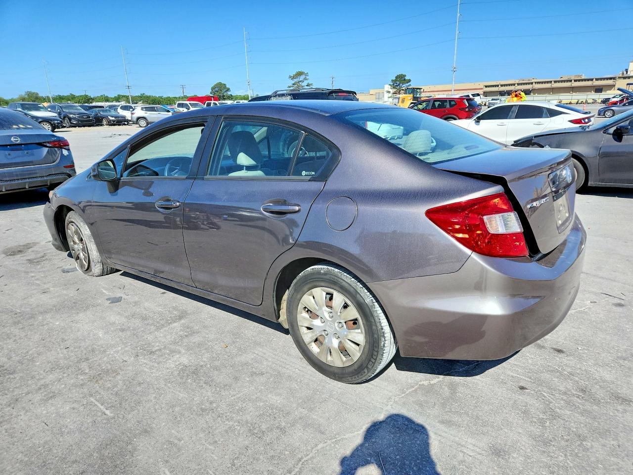 2012 Honda Civic Lx Gray vin: 19XFB2F58CE105321