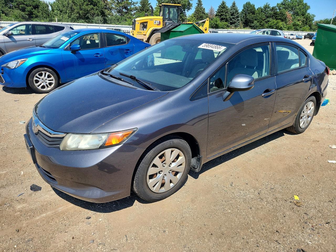 2012 Honda Civic Lx Серый vin: 19XFB2F58CE106372