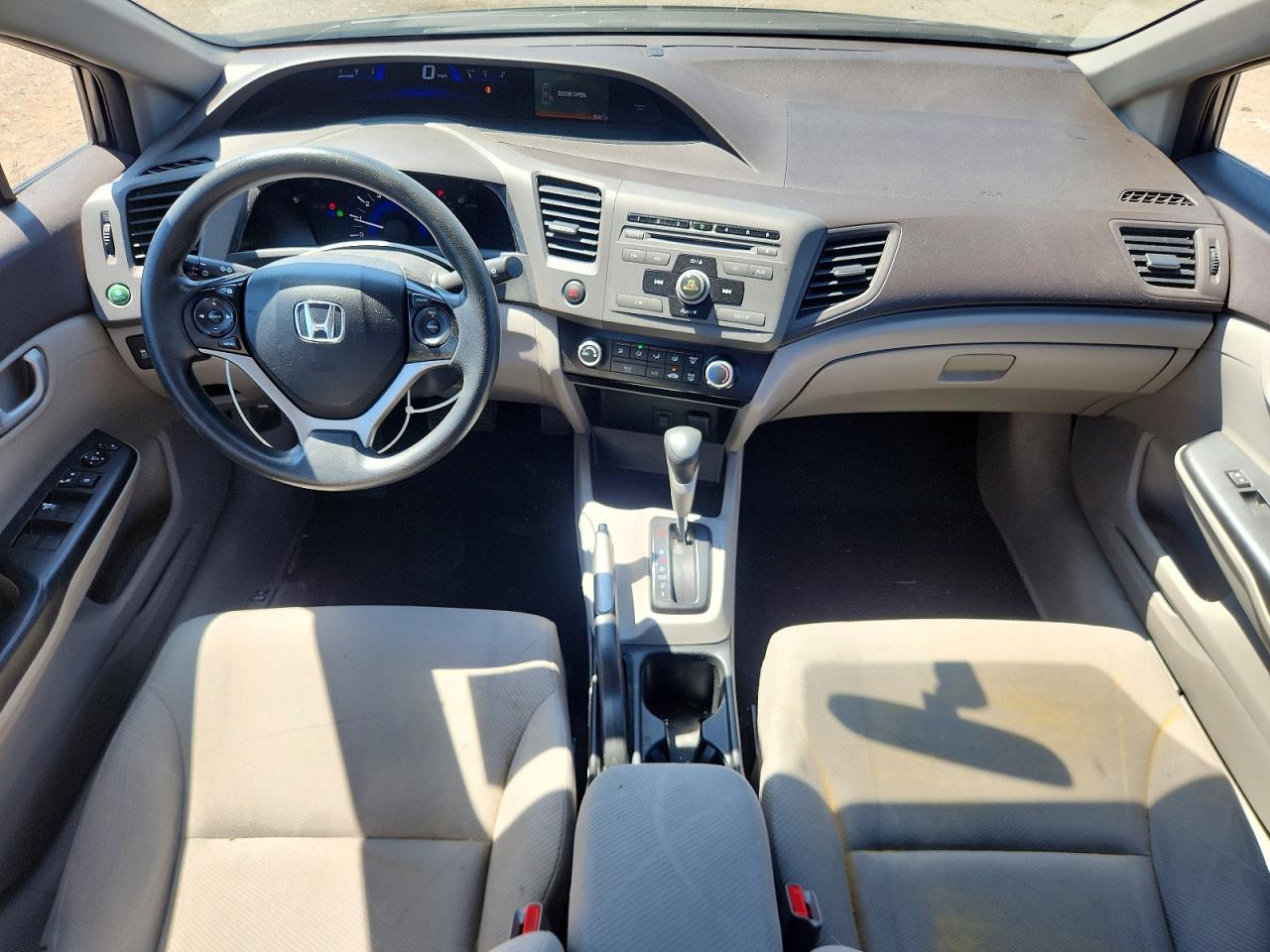 2012 Honda Civic Lx Gray vin: 19XFB2F58CE106372