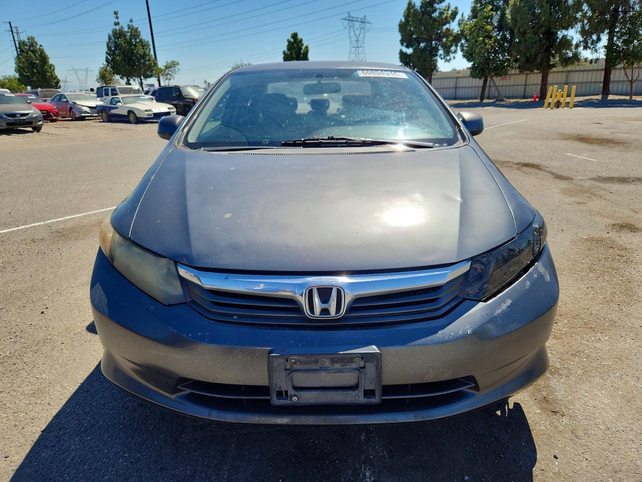 2012 Honda Civic Lx Gray vin: 19XFB2F58CE302344