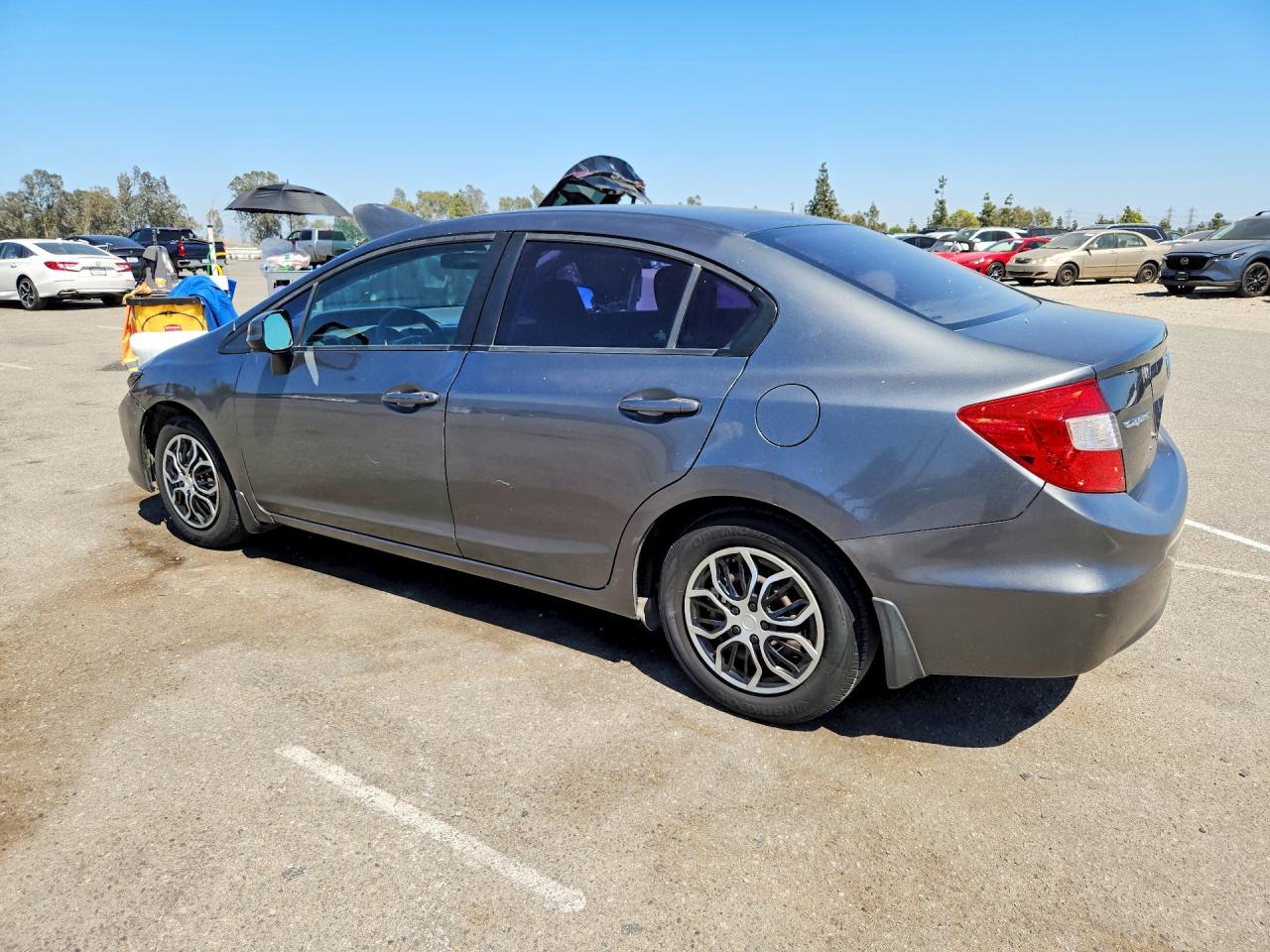 2012 Honda Civic Lx Gray vin: 19XFB2F58CE302344