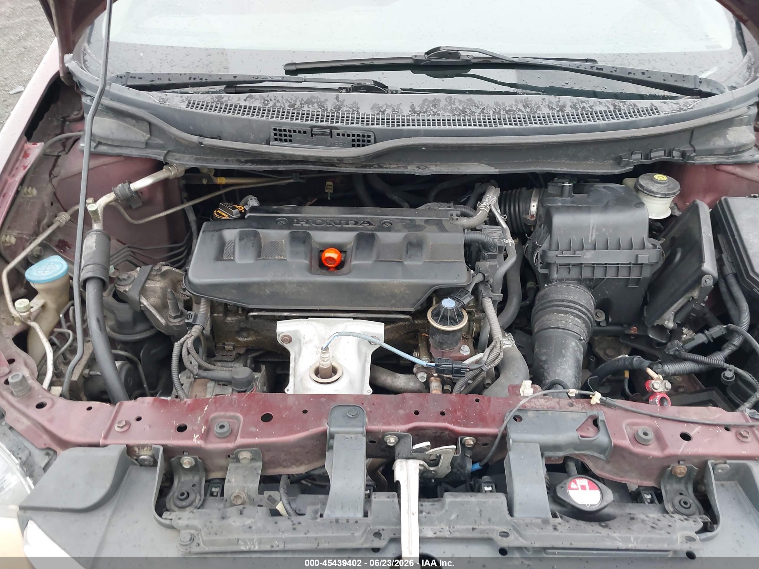 2012 Honda Civic Lx Burgundy vin: 19XFB2F58CE323162
